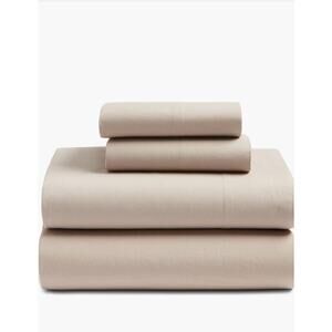 Nordstrom 100% Organic Cotton Percale Natural Twin Size Fitted Sheet NEW